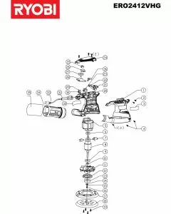 Buy A Ryobi ERO2412VAHG Spare part or Replacement part for Your Sanders and Fix Your Machine Today